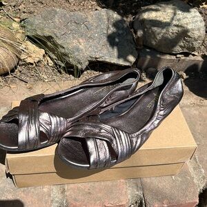 Cole Haan gunsmoke leather flat